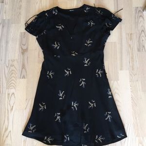 Madewell Black print dress